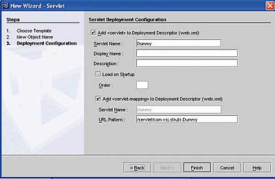 Figure 4: The New Wizard used to add a new Servlet