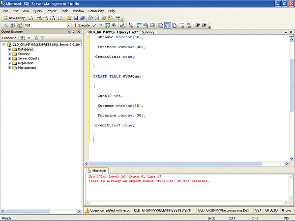 Transact Sql If Temp Table Exists