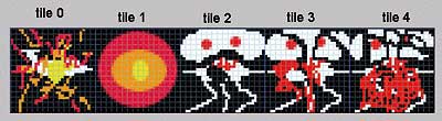 Figure 4: ExplosionManager Tiles for Rendering Explosion
