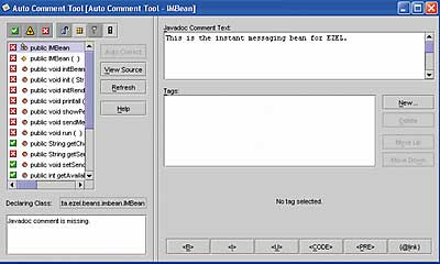 Figure 8: The Auto Comment tool