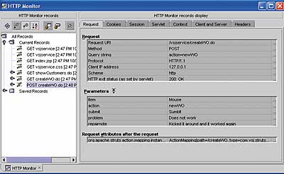 Figure 9: The HTTP monitor in action