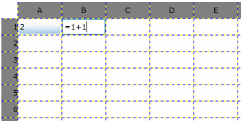 The spreadsheet working